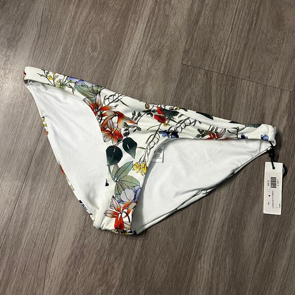 Vitamin A Luciana Full Coverage Bikini Bottom – Mojito Floral Print – Size L - Picture 1 of 4